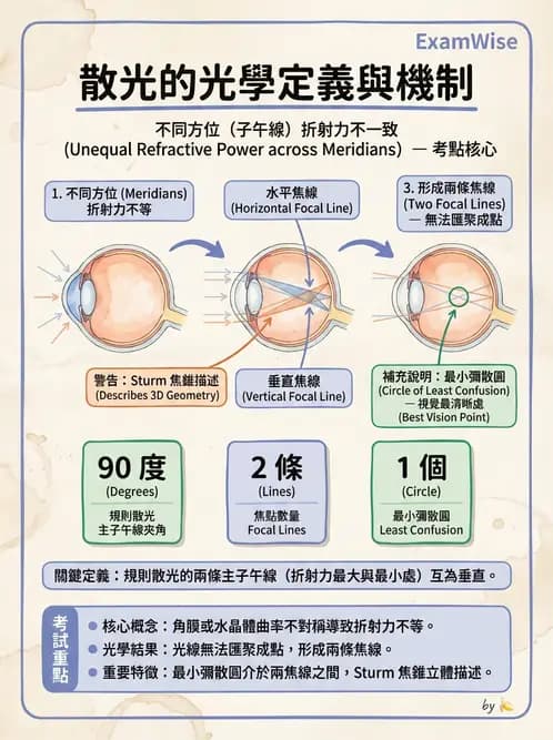 驗光師 - 散光、不等視與不等像 - AI 圖文解析預覽