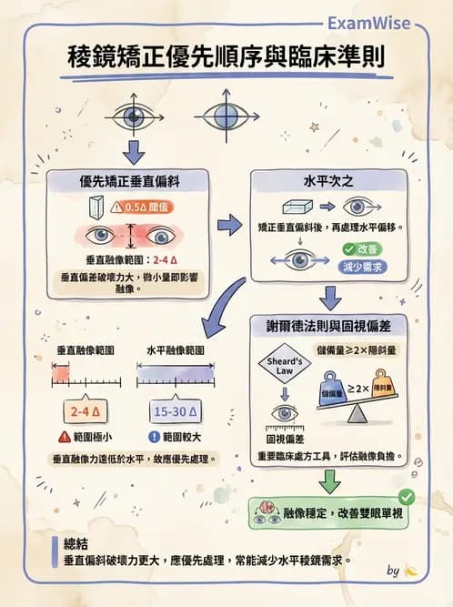 驗光師 - 稜鏡處方與垂直聚散處置 - AI 圖文解析預覽
