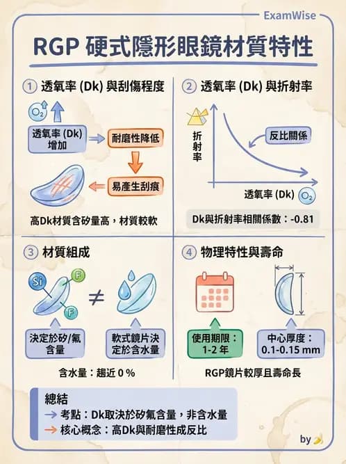 驗光師 - 硬式透氣鏡片材質 - AI 圖文解析預覽