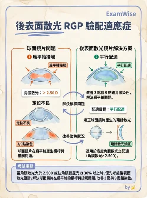 驗光師 - 硬式隱形眼鏡度數與散光計算 - AI 圖文解析預覽