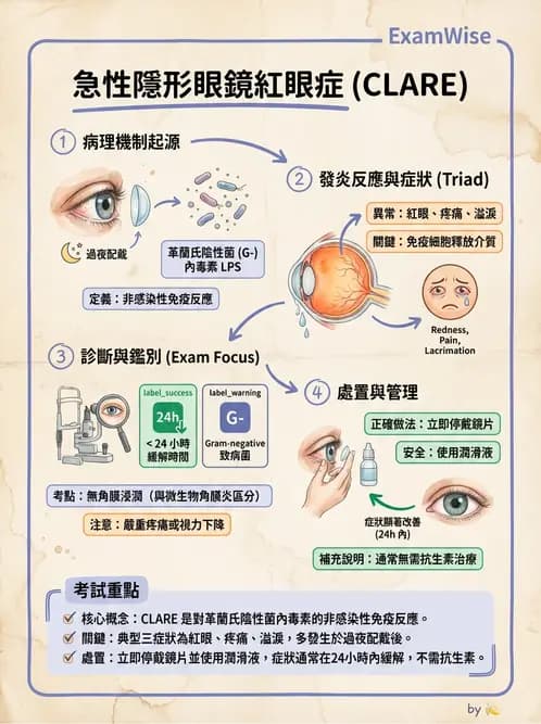 驗光師 - 感染性角膜炎與急性紅眼 - AI 圖文解析預覽