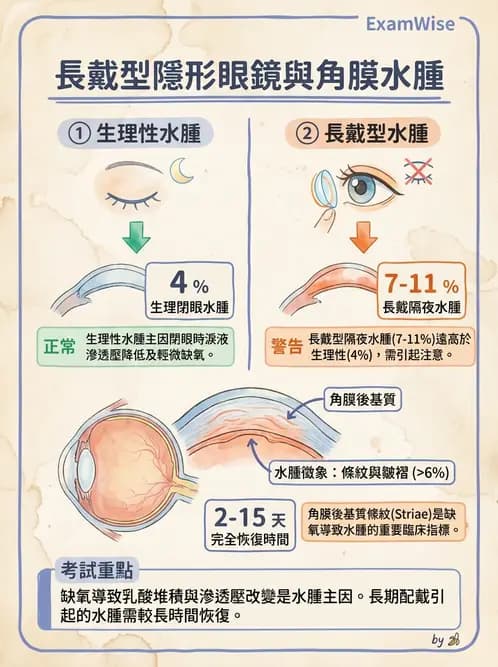 驗光師 - 角膜缺氧、水腫與變形 - AI 圖文解析預覽