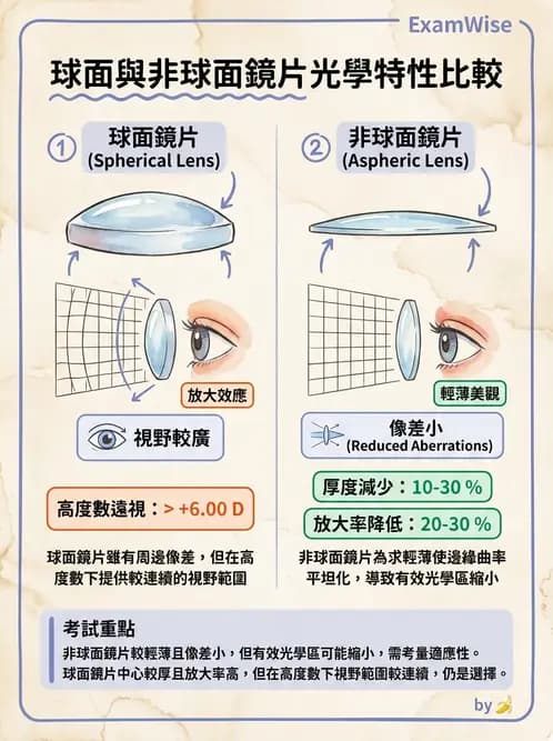 驗光師 - 鏡片材料特性與光學設計 - AI 圖文解析預覽