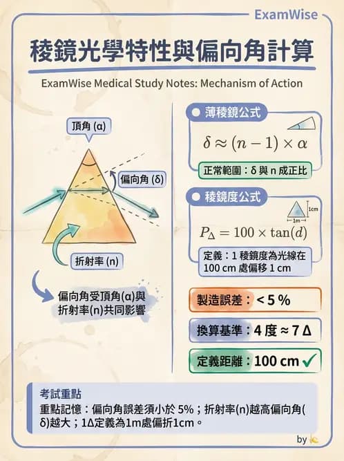 驗光師 - 稜鏡效應與移心計算 - AI 圖文解析預覽