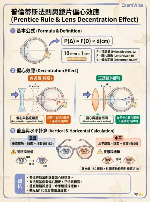 驗光師 - 稜鏡效應與移心計算 - AI 圖文解析預覽