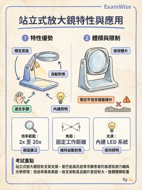 驗光師 - 近距離光學放大輔具種類與比較 - AI 圖文解析預覽