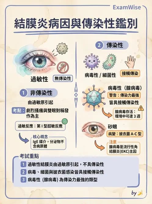 驗光師 - 感染性角結膜炎 - AI 圖文解析預覽