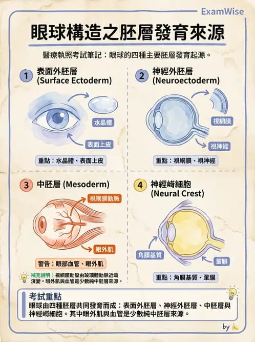 驗光師 - 眼球胚胎發育 - AI 圖文解析預覽