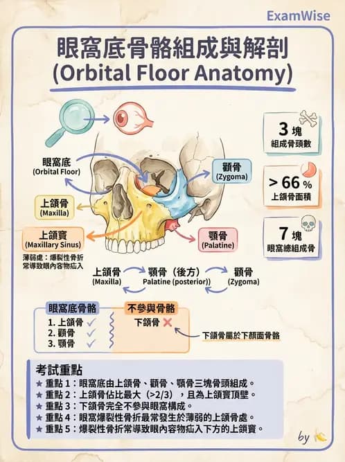 驗光師 - 眼窩骨骼與開口解剖 - AI 圖文解析預覽