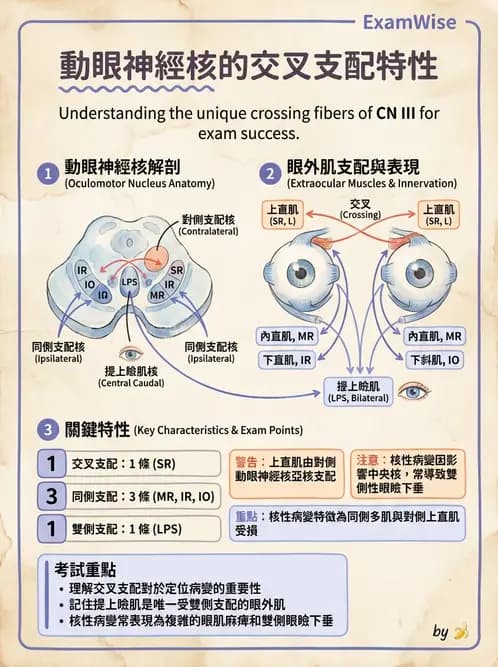 驗光師 - 眼部腦神經解剖與麻痺 - AI 圖文解析預覽