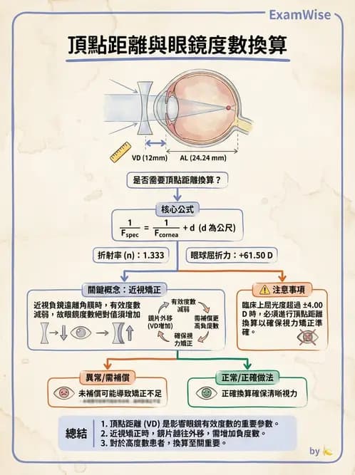 驗光師 - 模型眼屈光計算與屈光不正 - AI 圖文解析預覽