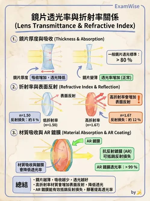 驗光師 - 鏡片放大率、材質與特殊鏡片 - AI 圖文解析預覽