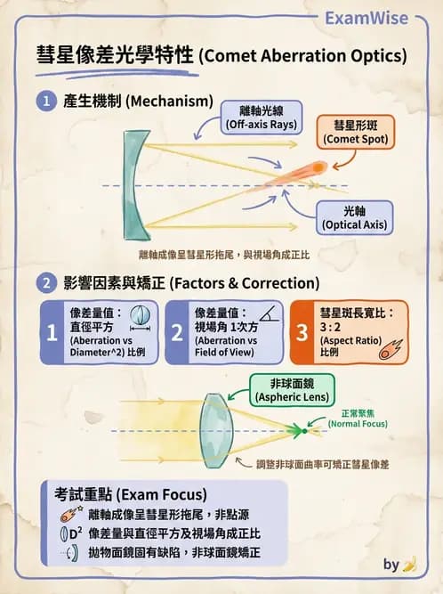 驗光師 - 幾何像差(球面像差、彗差與畸變) - AI 圖文解析預覽