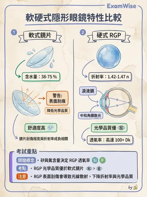 驗光師 - 硬式透氣鏡片材質 - AI 圖文解析預覽