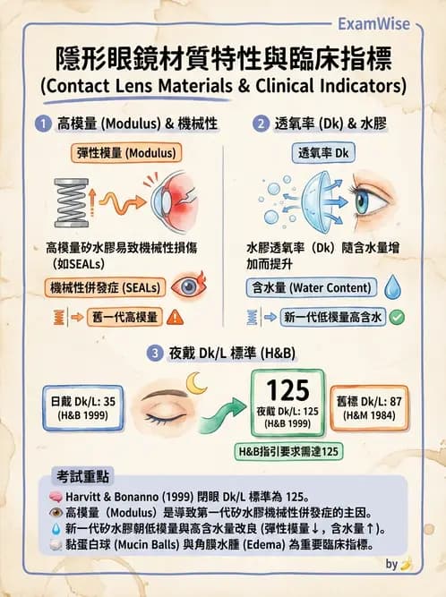 驗光師 - 軟式鏡片含水量、透氧與濕潤性 - AI 圖文解析預覽