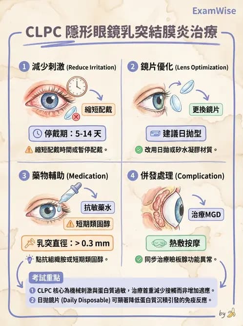 驗光師 - 結膜眼瞼反應、沉澱物與乾眼 - AI 圖文解析預覽