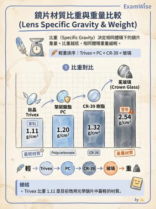 驗光師 - 鏡片材料特性與光學設計 - AI 圖文解析預覽