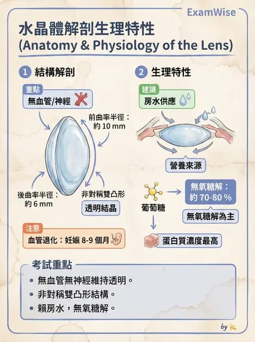驗光師 - 水晶體與玻璃體 - AI 圖文解析預覽
