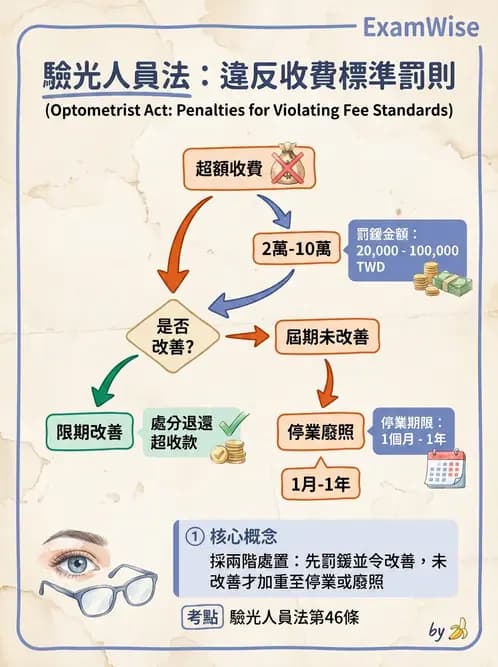 驗光師 - 業務紀錄與收費倫理罰則 - AI 圖文解析預覽