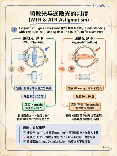 驗光師 - 散光分類與臨床判讀 - AI 圖文解析預覽