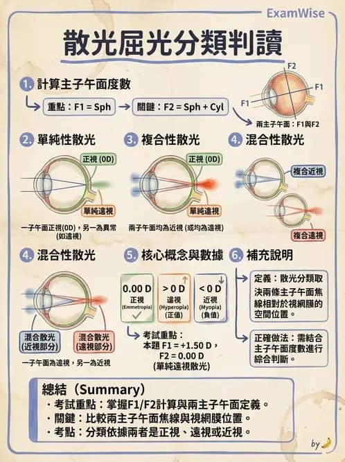 驗光師 - 散光分類與臨床判讀 - AI 圖文解析預覽