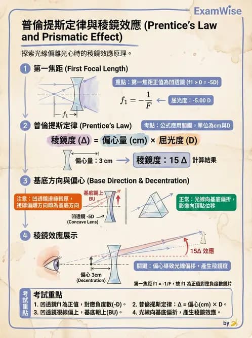 驗光師 - 稜鏡效應計算與偏心配鏡 - AI 圖文解析預覽