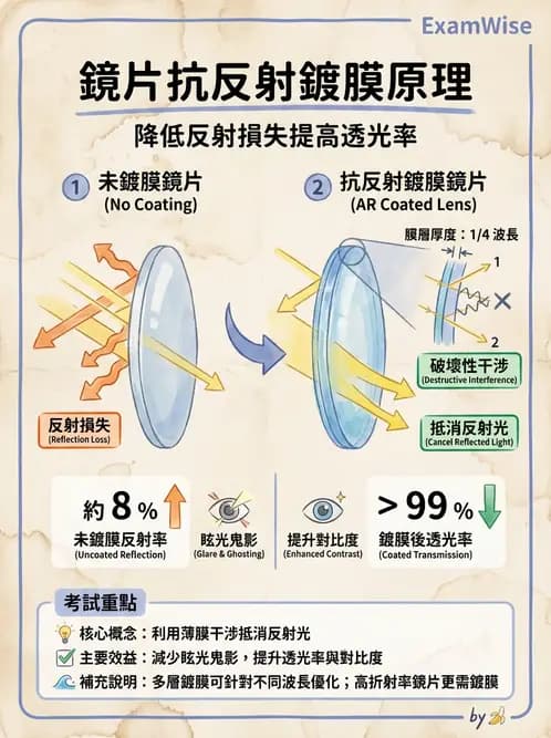 驗光師 - 鏡片材質、鍍膜與隱形眼鏡 - AI 圖文解析預覽
