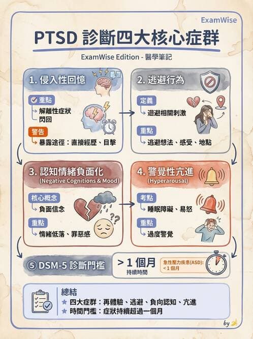 護理師 - 焦慮症與壓力相關障礙 - AI 圖文解析預覽