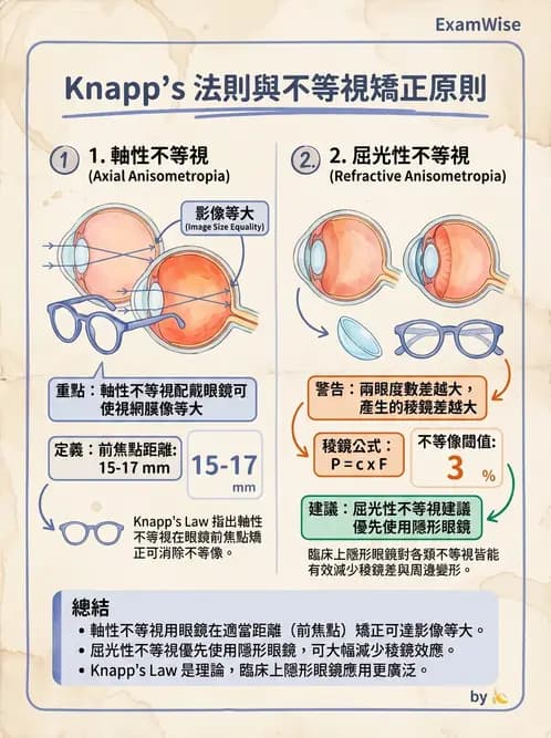 驗光師 - 散光、不等視與不等像 - AI 圖文解析預覽