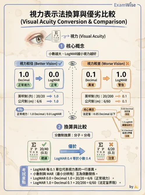 驗光師 - 視力檢查與視力值換算 - AI 圖文解析預覽