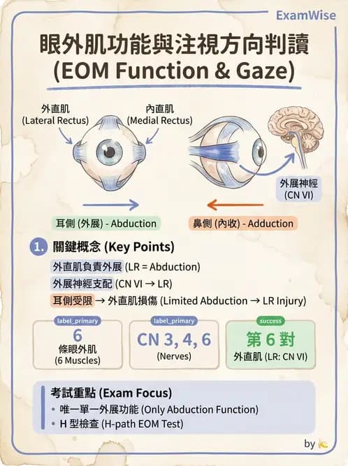 驗光師 - 眼外肌運動與眼位初步檢查 - AI 圖文解析預覽