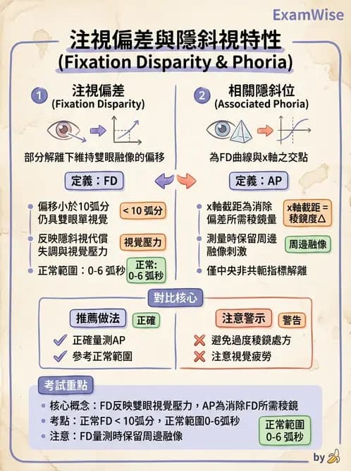 驗光師 - 固視偏差與雙眼視覺評估 - AI 圖文解析預覽