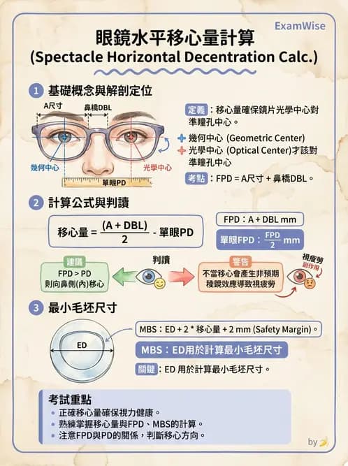 驗光師 - 稜鏡效應與移心計算 - AI 圖文解析預覽