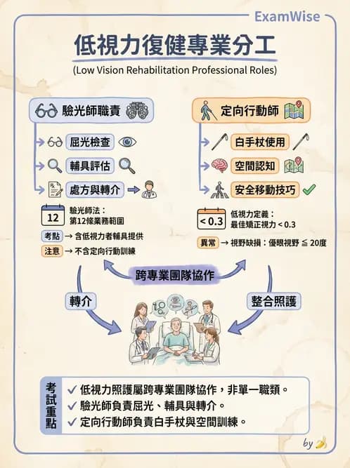 驗光師 - 低視力復健與心理適應 - AI 圖文解析預覽