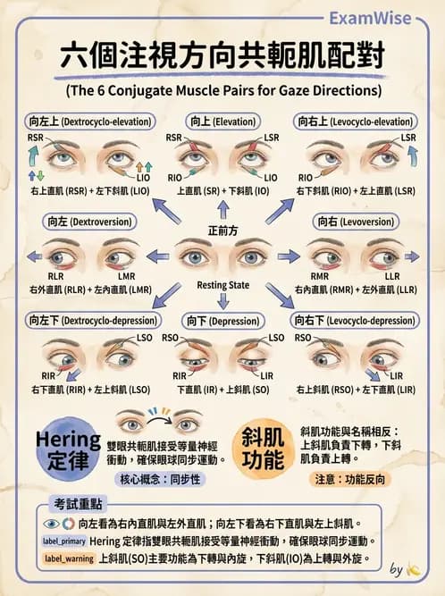 驗光師 - 眼外肌與眼球運動 - AI 圖文解析預覽