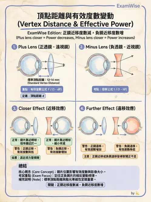 驗光師 - 頂點距離換算與等效處方 - AI 圖文解析預覽