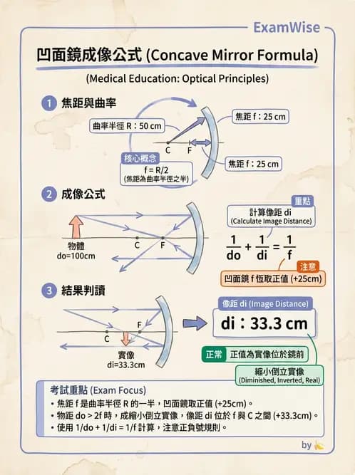 驗光師 - 散光焦線、面鏡與屈光不正成像 - AI 圖文解析預覽