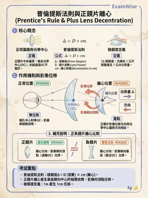 驗光師 - 稜鏡效應計算與偏心配鏡 - AI 圖文解析預覽