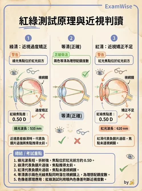 驗光師 - 自覺式驗光流程與球面度判讀 - AI 圖文解析預覽