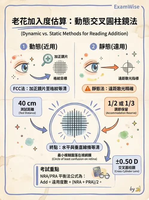 驗光師 - 老花眼主觀驗光與相對調節力 - AI 圖文解析預覽