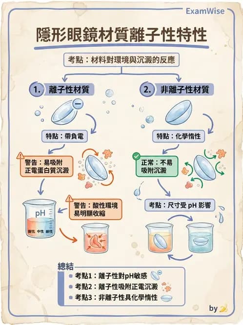 驗光師 - 軟式鏡片單體與化學分類 - AI 圖文解析預覽