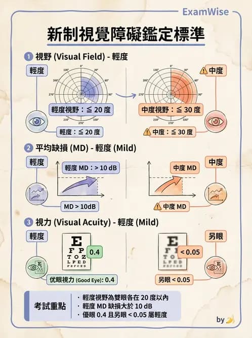 驗光師 - 視障的分類及流行分布 - AI 圖文解析預覽