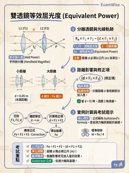 驗光師 - 放大原理與近距離光學計算 - AI 圖文解析預覽