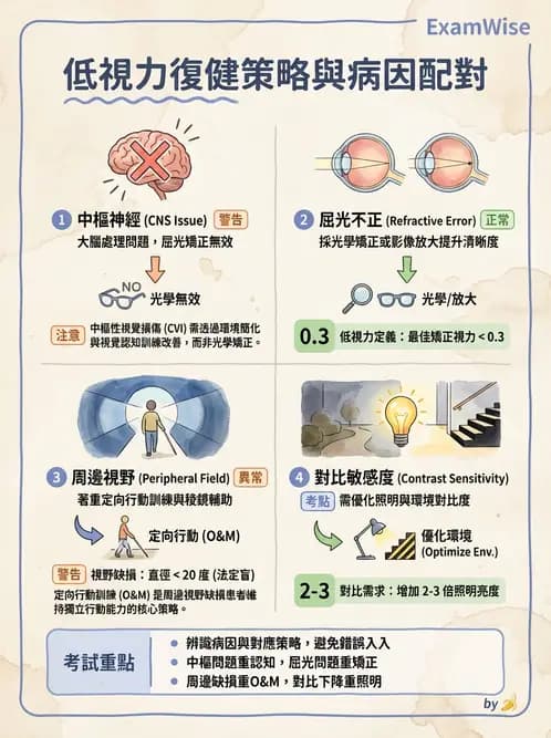 驗光師 - 低視力復健與心理適應 - AI 圖文解析預覽
