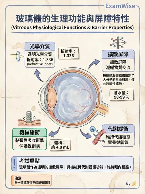 驗光師 - 水晶體與玻璃體 - AI 圖文解析預覽