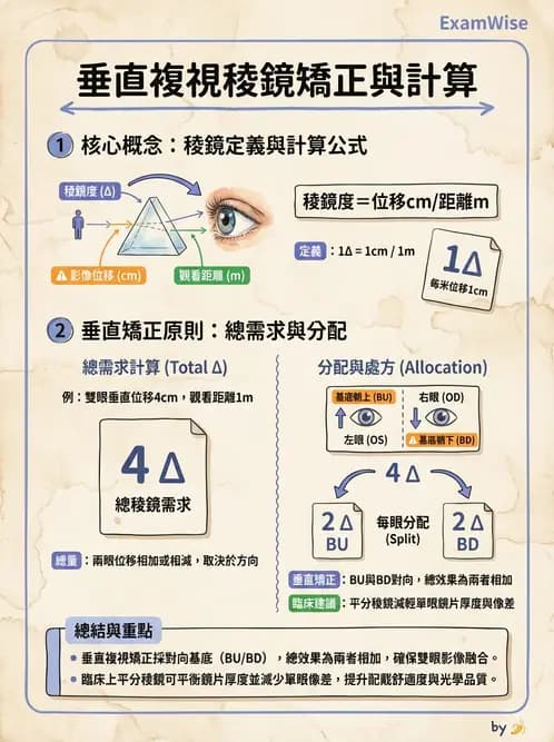 驗光師 - 稜鏡臨床應用 - AI 圖文解析預覽