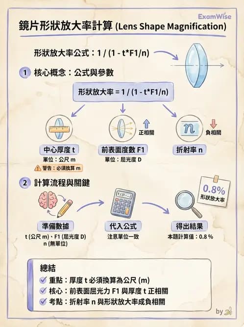 驗光師 - 鏡片放大率、材質與特殊鏡片 - AI 圖文解析預覽