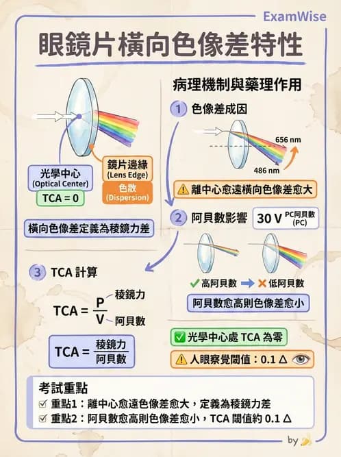驗光師 - 色像差與阿貝數 - AI 圖文解析預覽