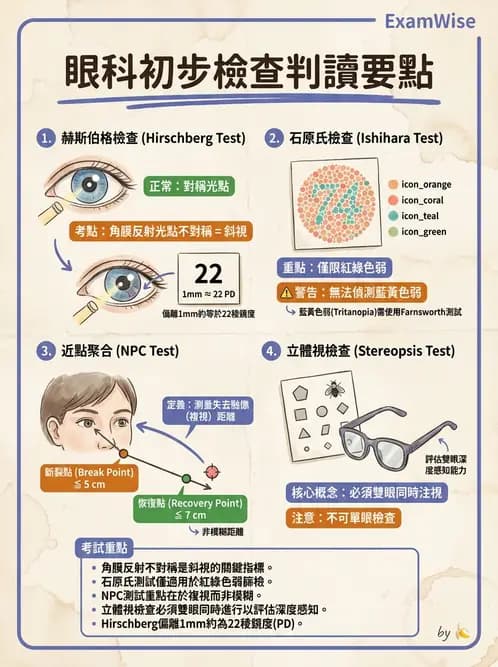 驗光師 - 眼外肌運動與眼位初步檢查 - AI 圖文解析預覽