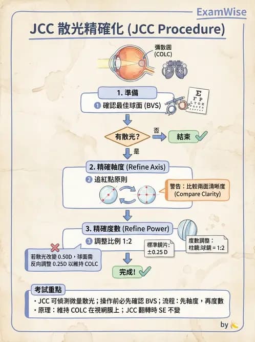 驗光師 - 傑克森交叉圓柱鏡散光檢查 - AI 圖文解析預覽